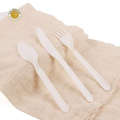 China Wholesale Recyclable Wedding Decoration Dinnerware PLA Flatware Food Cutlery Sets PLA Knife, Fork and Spoon for sale