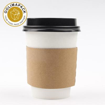 China Disposable Warm Drink Paper Cup Sleeve Paper Cup Jacket For Coffee Cup Sleeve for sale