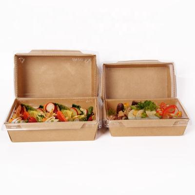 China Wholesale Biodegradable Packaging Biodegradable Salad Box Wrapping Paper Salad Food Container Disposable Lunch Box for sale