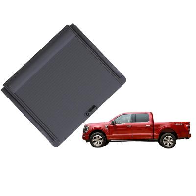 China Duarable GRANDTEC Truck Bed Cover Aluminum Alloy Hard Retractable Pickup Manual Tonneau Covers For Ford F-150 Raptor 5.5ft for sale