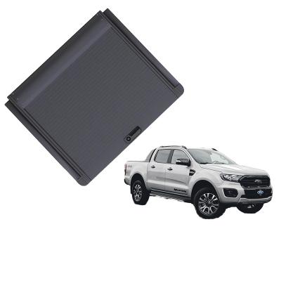 China Duarable GRANDTEC Easy Installation Manual Roll Up Truck Pickup Bed Cover Manual Tonneau Cover Roller Lid For Ford Ranger Wildtrak T8 for sale