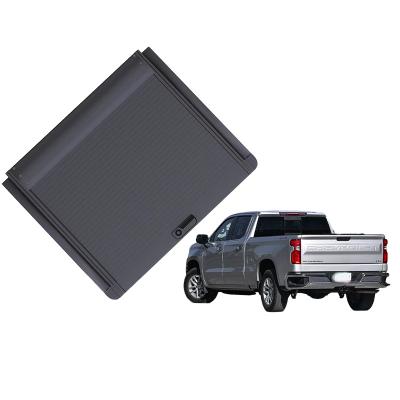 China Duarable GRANDTEC Long Warranty Hard Retractable Manual Pickup Truck Bed Cover Access Tonneau Cover For Chevrolet Silverado Sierra for sale