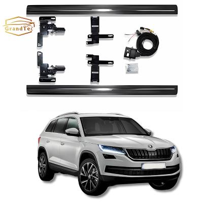 China Automotive Parts Automatic Aluminum Alloy Power Pedal Side Step Bar Car Exterior Accessories Electric Side Step For Skoda Kodiaq 2017+ for sale