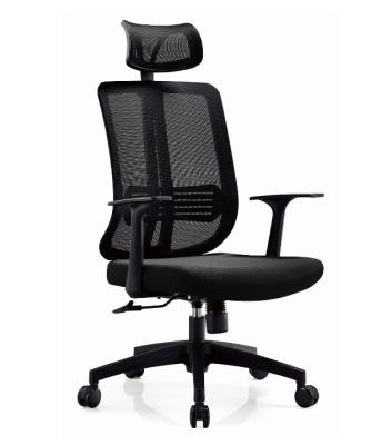 China Luxury Competitive Price Rotating Nylon Back Mesh Fabric Ergonomic Office Swivel Chair With Aluminum Base For Project for sale