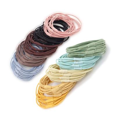 China Hair Care Elastics hairband Bracelets Hair Ties for Women Girls Hair Ties,4-in-1 Seamless Cotton Knotted,No Damage Hair accessories for sale