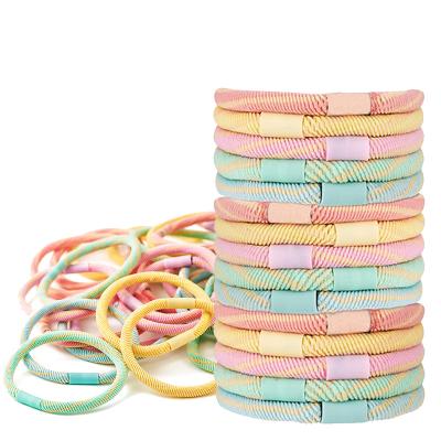 China Hair Care women Hair Rope High Elastic Rubber Band,Hair Band Candy Gradient Color Hair Scrunchies,Hair Ring Set Head Rope Hair Accessories for sale