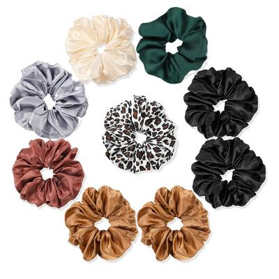 China Hair Tie Silk Satin Scrunchies For Hair Big Scrunchy Ponytail Holder No Crease Hair Bands Soft Elastic for Women Aesthetic Accessories for sale