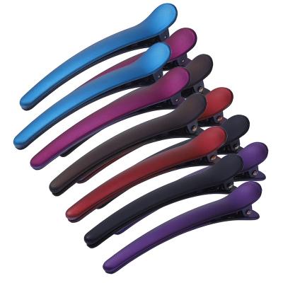 China Hair Care Hair Clips for Styling Salon Sectioning Non-Slip Colorful Plastic Duckbill Alligator Hair Barrettes Pins for Thick and Thin Hair for sale