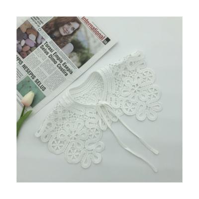 China Lace supply cheap high quality folding lace water soluble snake around detachable collar for sale