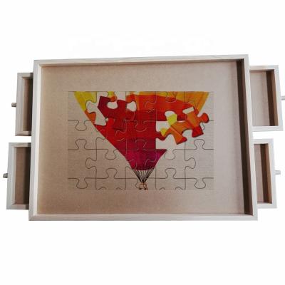 China DIY TOY Wooden Tray Puzzle Board LED or Lamp Children's Puzzle Table Wooden Puzzle Board for sale