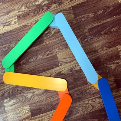 China Kids Wooden Toys Beam Yoga Exercise Balance Step Triangle Climbing Plank Bridge Toddler Simple Balance Beam for sale