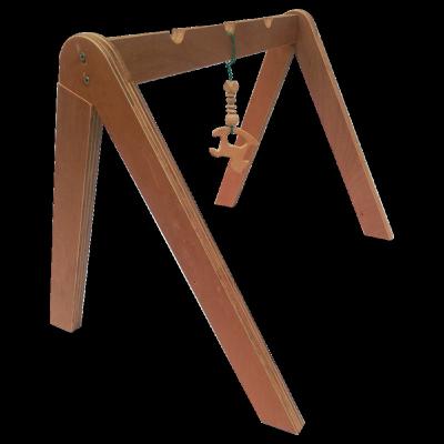 China Educational Toy Wooden Baby Gym with Hanging Bar Wooden Baby Game Baby Play Gym Teething 3 Foldable Gym View Activity for sale