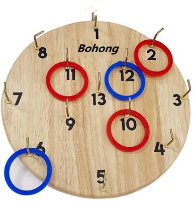 China Children's Toys Wooden School Wrongful Absence Ring For Kids Wall Games For Play Wall Ring Dormitory Garage Beach Yard Games Wooden Ring Toss for sale