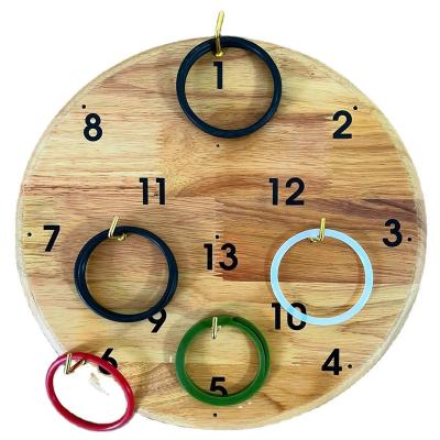 China Outdoor Game Kids Wall Games For Play Wall Ring Toss Garage Beach Yard Games Wooden Ring Toss for sale