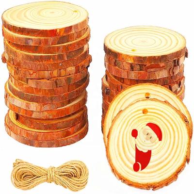 China Custom Style Wood Slices Ornament With For Art Kid Home Decor And Wedding Wood Slices Discs for sale