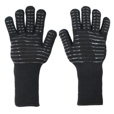 China Xingyi Dotted Customized BBQ Oven Glove Silicone OEM 1472F Extreme Heat Resistant Gloves Grill BBQ Gloves Polybag So Dotted for sale