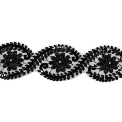 China Sustainable Hand-sewn beads lace up handmade clothing accessories lace up to trim handmade beaded decorative accessories materials for sale