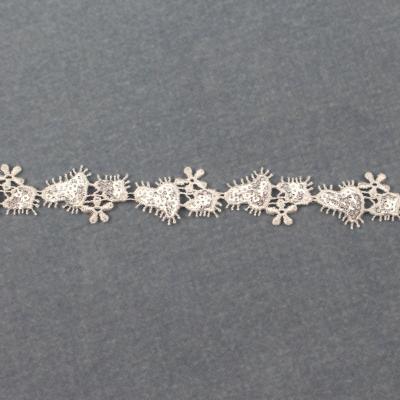 China Viable Bridal 1.8cm DIY Tulle Lace Fabric Sequin Embroidery Lace Trim Ornament Garment Decoration for sale