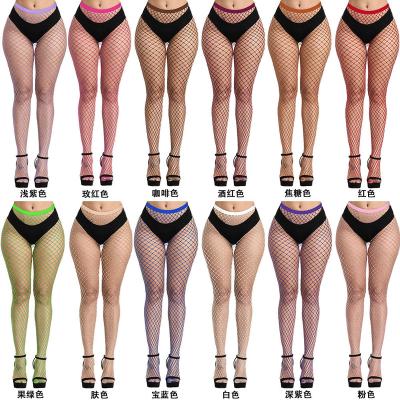 China 20colors Women Breathable Sexy Net Thigh High Long Stockings Nylon Standard Over The Knee Pantyhose 1pair Sexy Lingerie for sale