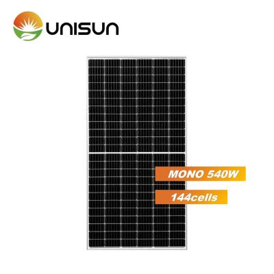 China Unisun New Technology 540w commercial mono half cut solar panels high quality 535w 545w 550w 555w solar panels on sale for sale