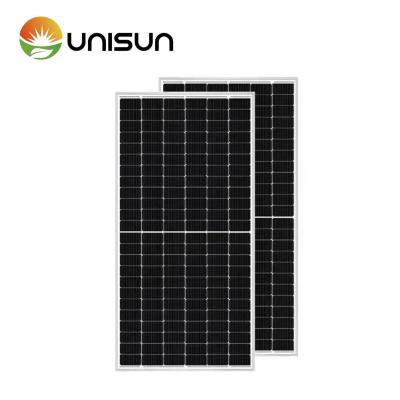 China Unisun Commercial New Arrival 555w Dual Panels 535w 540w 545w 550w Mono Bifacial Photovoltaic Glass Solar Panels For Home for sale