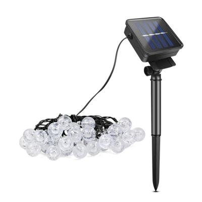 China Garden solar led 30 pcs or 50pcs or 60pcs crystal balls string lights for sale