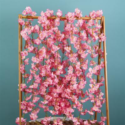 China Is Made Of Raw Silk Material For Artificial Sakura Flowers And Leaves Garland To Wedding Garden Arch Wall Party Home Decor for sale