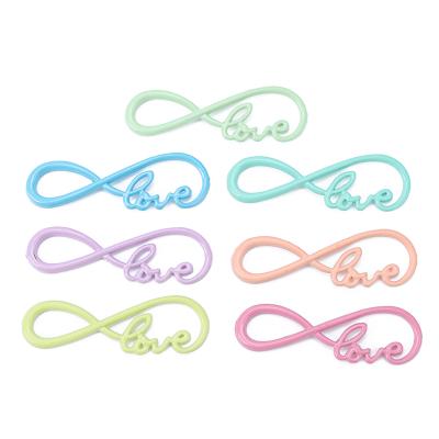 China TRENDY Mixed Color Love Infinity Connector Charm For DIY Bracelet Necklace Jewelry Making Accessories 39x12mm for sale