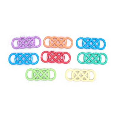 China TRENDY Mixed Color Double Infinity Charms Connectors For DIY Bracelet Necklace Jewelry Making Accessories 33x12mm for sale