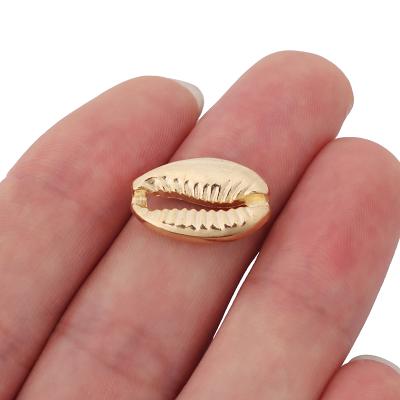 China TRENDY Metal 4 Colors Cowrie Conch Shells Charms Strands Pendants For DIY Bracelet Necklace Jewelry Making Findings Accessories for sale