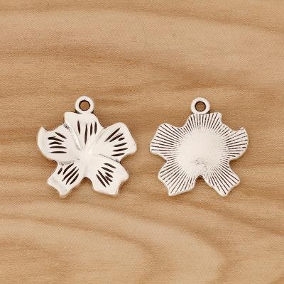 China FASHIONABLE Tibetan Silver Flower Charms Pendants for Necklace Bracelet Earring Jewelry Making Accessories for sale