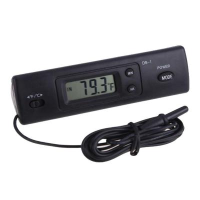 China DS1 Car Thermometer Clock LCD Display Temperature Meter Digital Thermometer with Probe DS1 for sale