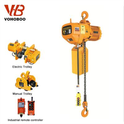 China overhead crane 1 ton 2 ton 3 ton 5 ton 10 ton 20 ton electric chain hoist hhbb electric chain hoist for sale for sale