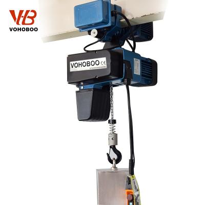 China All kinds of double speed Chinese professional European style hoist supplier 1T 2T 380V 415V electric chain hoist for sale