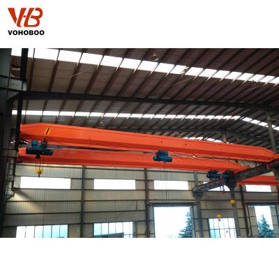 China Bridge Crane 10 - 50ton Single Girder Warehouse Specialized Double Girder Overhead Crane With Electric Chain Hoist for sale