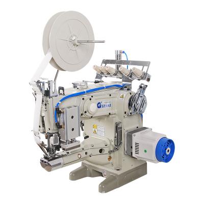 China Garment Factory Direct-drive Motor Auto-induction Tape Cutter Device With Cylinder-bed Overlock Sewing Machine for sale