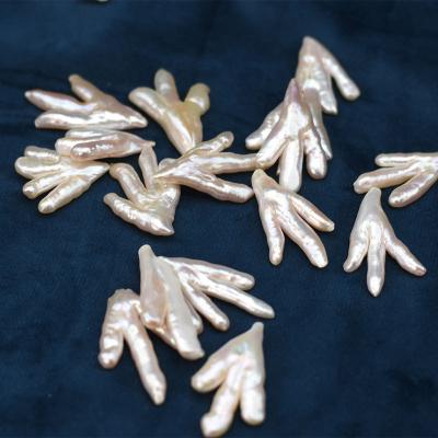 China Wholesale Undrilled Irregular Freshwater Pearl Chicken Feet Claw Style White Natural Freshwater Baroque Shaped Loose Pearls (AB1960) for sale