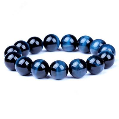 China CLASSIC High Quality Blue Tiger Eye Bracelet 12mm AAA Grade Natural Blue Tiger Eye Stone Bracelet Stretch Bracelet (MB18129) for sale