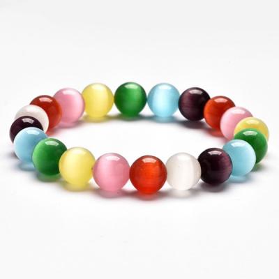 China Wholesale Cute High Quality Handmade Cat Eye Stone Beads Bracelet (MB18146) for sale