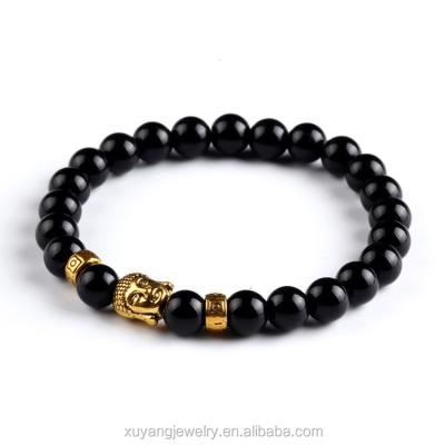 China FASHIONABLE Black Onyx Beads Buddha Bracelet, Fashion Natural Onyx Beads Buddha Bracelet (CSB0066) for sale