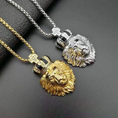 China High Quality Jewelry Mens Lion King Hiphop Fashion Stainless Steel Lion Pendant Necklace (SSN005) for sale