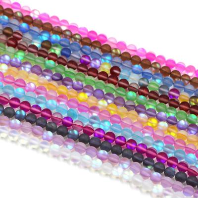 China The Mermaid Crystal Glass Beads Mix Color Moonstone Synthetic Crystal High Quality Matte Finish Bead for Jewelry Making (PGB005) for sale