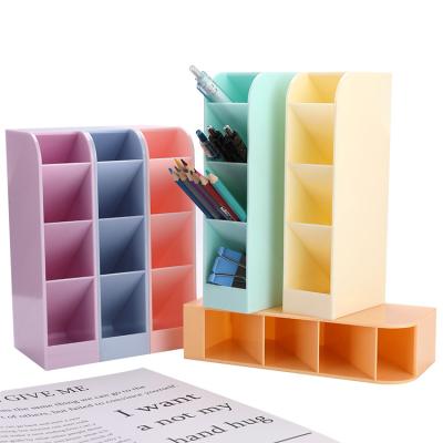 China Office School Pen Pencil Box Office Stationery Organizer High Quality Custom Color Silicone Office Desk Holder for sale