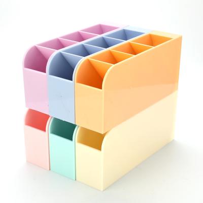 China Minimalist Manufacturers Selling High Quality Custom Storage Stationery Desktop Plastic Pen Holders Vertical Stands for sale