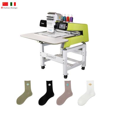 China Garment Shops New Model Digital Embroidery Machine For Industrial Socks Single Head Embroidery Machine for sale