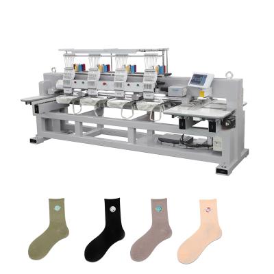 China High Speed ​​Hat/T-shirt/Flat/3D/Towel/Leather/Jacket Embroidery Machine 4 Head Sock Embroidery Machine Embroidery Computer Sewing Machine for sale