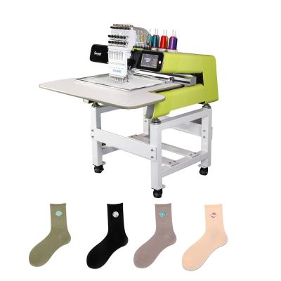 China Garment Shops Hot Selling Sock Embroidery Machine Made By Automated Small Single Head Machine for sale