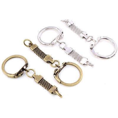 China 10pcs/lot 60x24mm Ring Keychain Lobster Clasps Keychain Lobster Key Chains Keychains Wholesale DIY Jewelry Making Accessories for sale