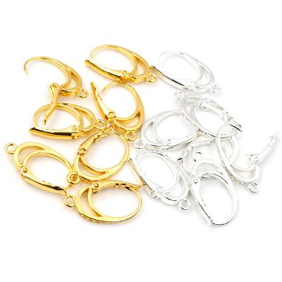 China 10pcs/lot 20x11mm Earring Hook Wire Gold Silver Plated Ear Hooks Earring Wires For Handmade Women Fashion Jewelry Earrings for sale