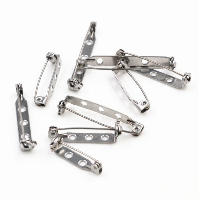 China DIY Brooch Base Clip Hook Pins 20pcs/lot 20 25 32 38mm 316 Stainless Steel Brooch Clip Pins Safety Brooch Settings Blank For DIY Jewelry Making Dropshipping for sale